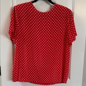 Vintage Red Polka Dot Women's Top